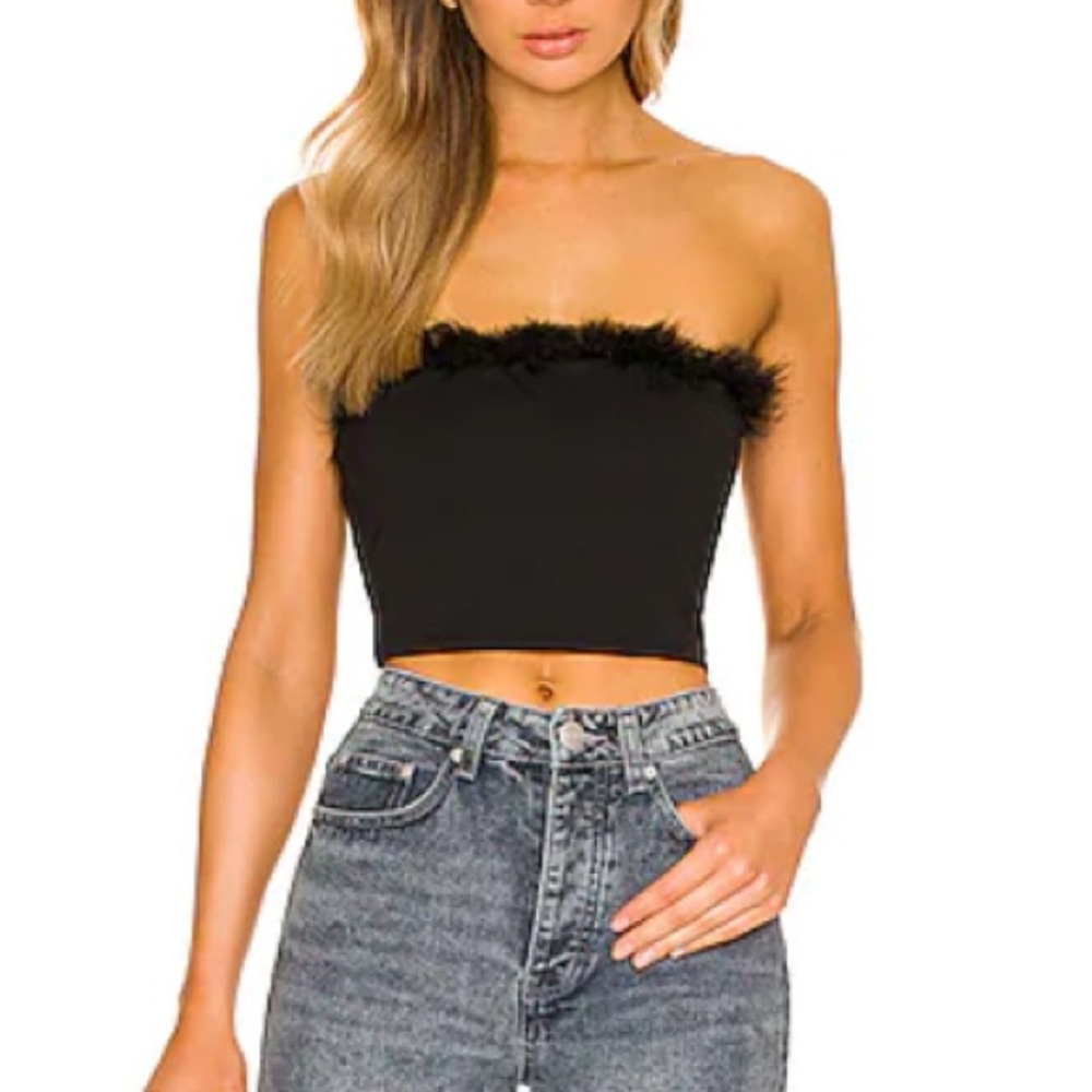 Revolve(superdown brand)Olivia Strapless Top in Black- worn once size M